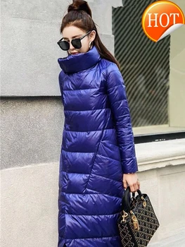 

Light Down Ultra Jacket Women Clothes 2020 Autumn Winter Jacket Women Korean Long Coat Female Double Side Wear MY3635