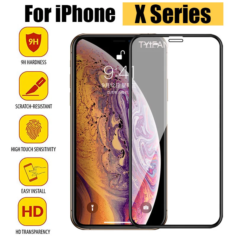 Защитное стекло для IPhone X XR XS MAX закаленное чехол на AiPhone 10 Sx Rx Xmax рождественское