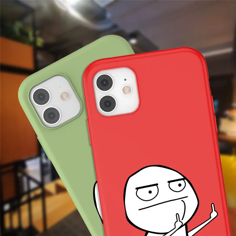 Funny Cartoon Case For iPhone 11 12 Pro Max 12 Mini 7 8 6 6S Plus XR X XS MAX 5 5S 5E Shockproof TPU Silicone Cover