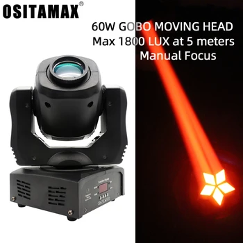 

DJ Lighting Equipment 60w Mini Spot LED Moving Head Light 7 Gobos Stage Effect Lamp Disco Party Moving Head 60 watt Spot Light