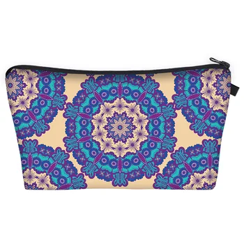 

Mandala Elements Style Make Up Bag Retro Flower Print Women Waterproof Travel Toilet Bag Waterproof Cosmetic Case For Ladies