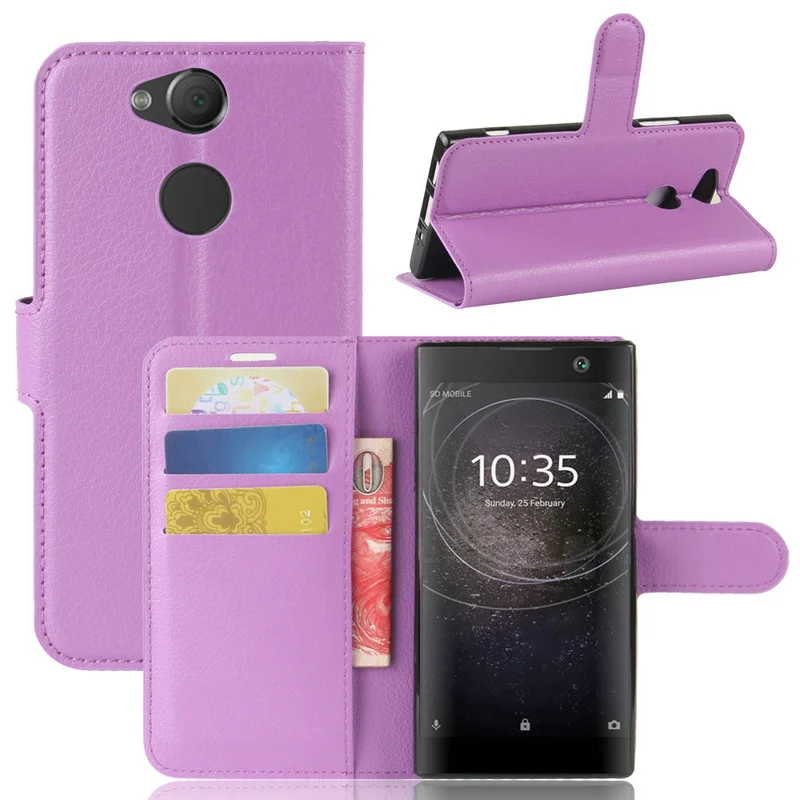 Case Flip Leather Case for Sony Xperia XA1 Plus G3421 G3423 G3412 for Sony Xperia XA2 Ultra Dual XA2 Wallet phone Cover case 5