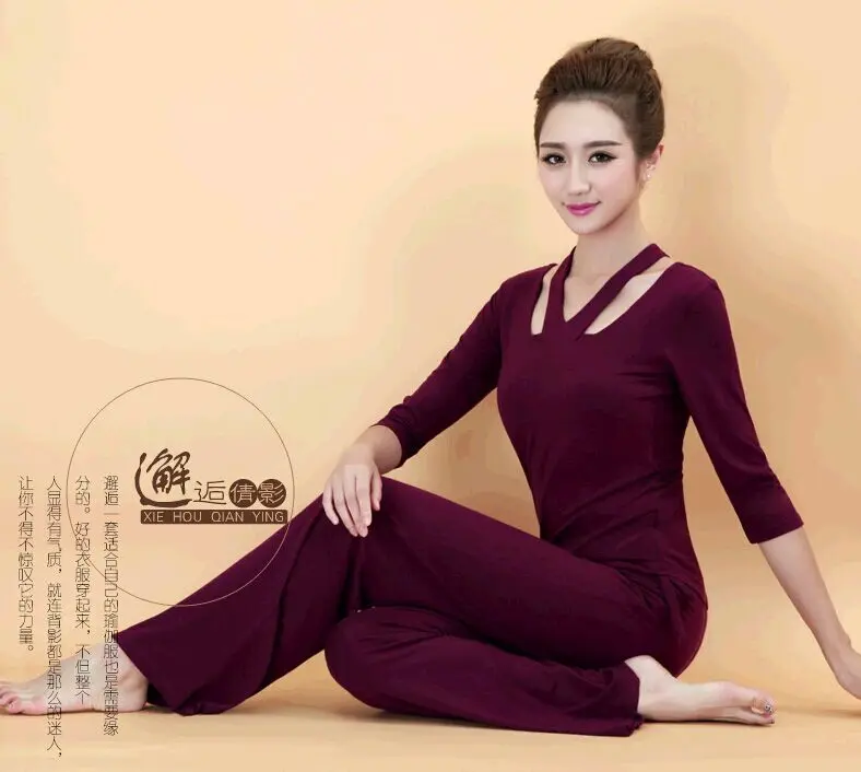 

Exercise Clothing Set Autumn New Style Slimming Modal Sports Jogging Suits Workout Clothes Yoga Clothes Women's Dancing Dress