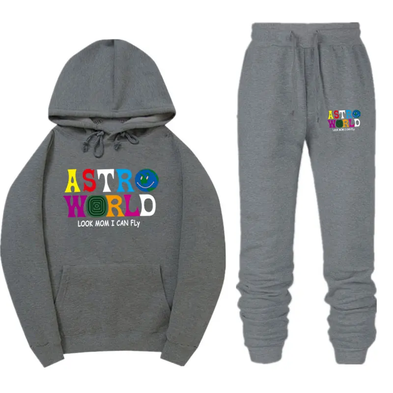 Разноцветные толстовки с капюшоном ASTROWORLD, комплекты брюк, мужская и женская мода, уличная одежда с надписью «MoM I Can FLy», спортивный костюм, штаны, костюм