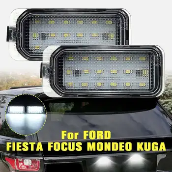 

2pcs LED Number License Plate Light Error Free 5105886 for Ford Focus Fiesta JA8 S-MAX C-MAX Mondeo Kuga Galaxy