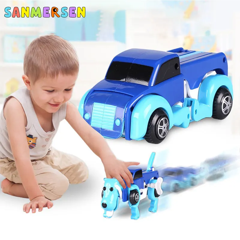 

Cool Automatic Transformation Robot Dog Dinosaur Car Toys Clockwork Wind Up Toys Vehicle Model for Boys Children Kids toy Gifts