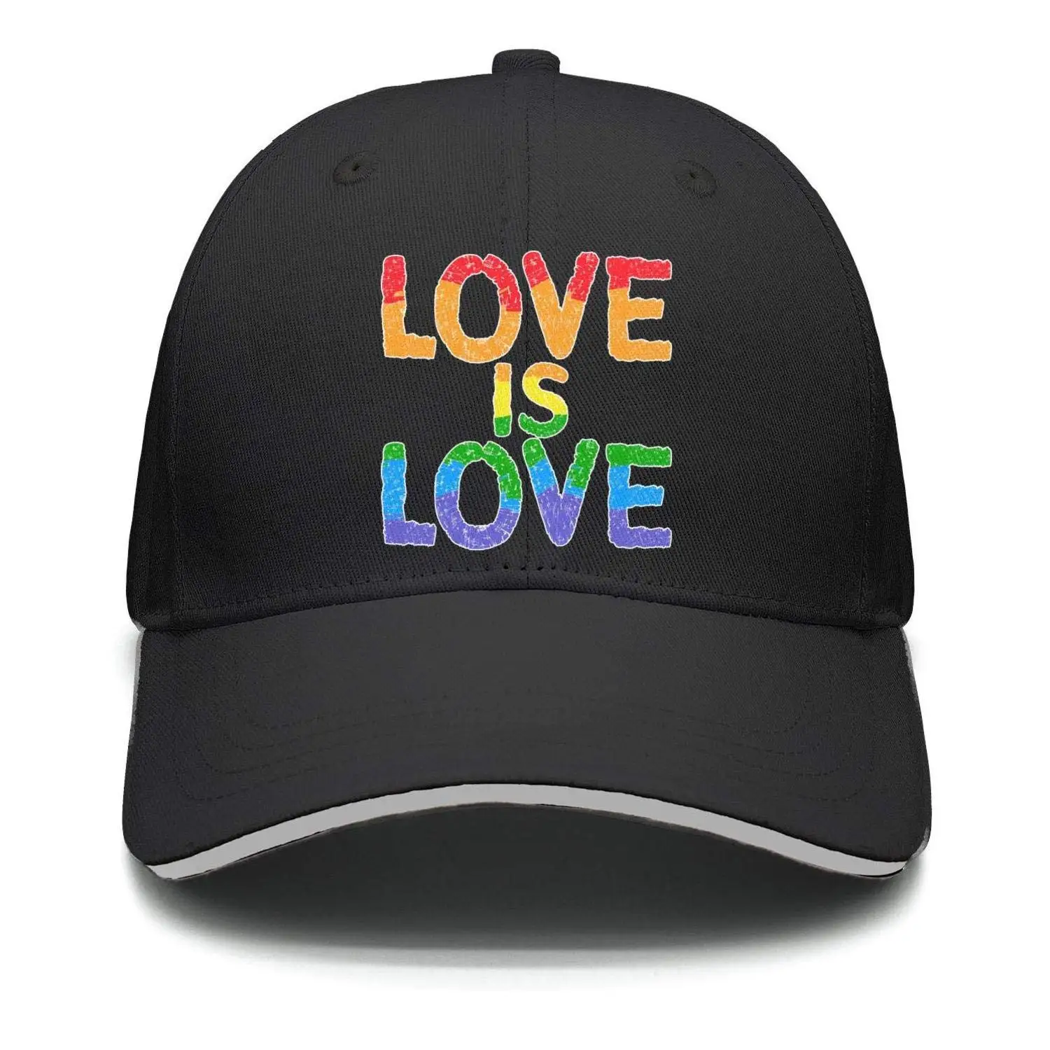 Love is Love вдохновляющие нетрадиционной Для мужчин прохладный Регулируемый сетчатый Солнечный хлопок Бейсбол Кепки Шапки