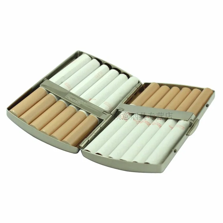 New 1pcs -High Quality Siver Printed Flower cigarette case hold 12pcs cigarettes Cigarette box /hol