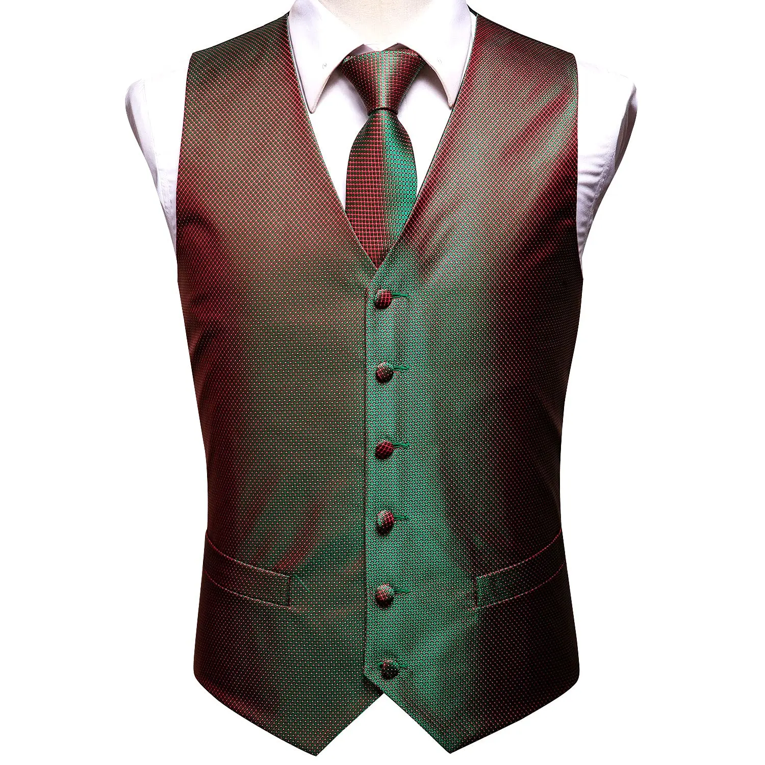 men's blazers Hi-Tie Brand Silk Mens Vests Red Blue Green Purple Gold  Waistcoat Tie Hanky Cufflinks Set Waist Jacket For Men Wedding Business blazers