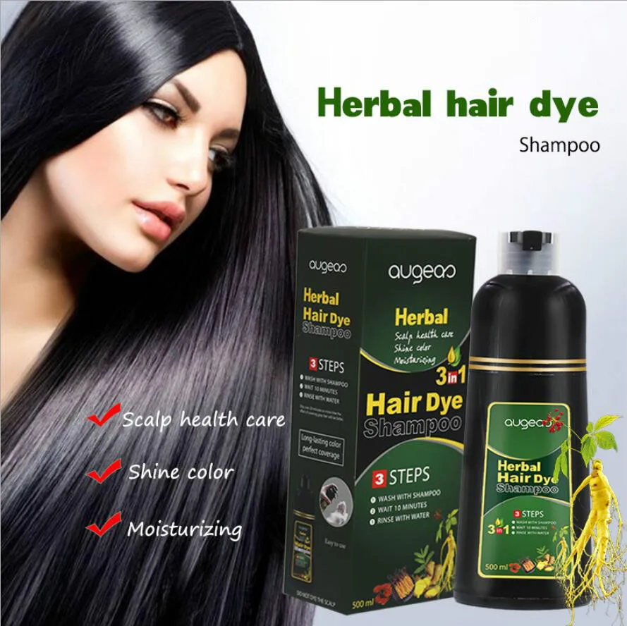 Herbal 500m/30ml Natural Plant Conditioning Hair Dye Black Shampoo Fast Dye  White Grey Hair Removal Dye Coloring Black Hair - Hair Color - AliExpress