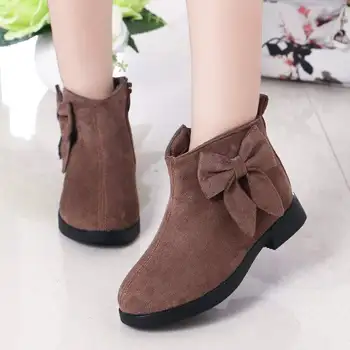 

children's shoes 2019 spring and autumn new Princess single boots Korean fashio bow girls ankle boots kids sneakers