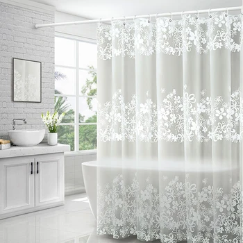 

Waterproof 3D Shower Curtain With Hooks Bathing Sheer For Home Decoration Bathroom Accessories PEVA Curtain For Bathroom