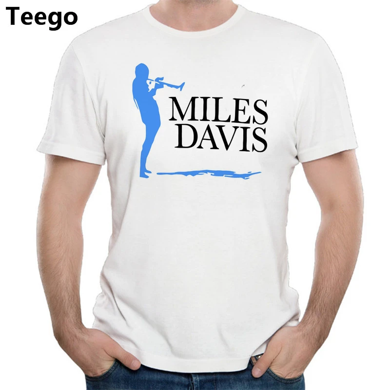 MILES DAVIS SILHOUETTE темно-синяя футболка Джаз музыка новая официальная музыкальная для