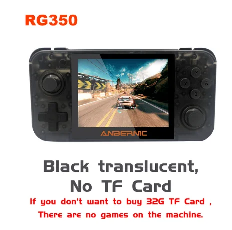 black T no tf card Новинка, ретро игровая RG-350, видеоигра, портативная игровая консоль, мини, 64 бит, 3,5 дюймов, ips экран, 16 ГБ+ 32 ГБ, TF, игровой плеер, RG350 PS1 - Цвет: black T no tf card