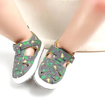 

0-18M Baby Boys Summer Print Shoe Breathable Anti-Slip Shoes Infant Toddler Soft Soled First Walkers Shoes