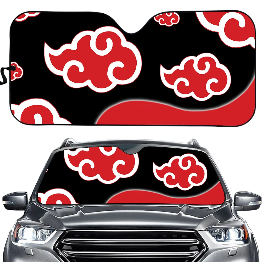 

INSTANTARTS Japanese Anime Pattern Durable Car Accessories Car Sunshade Windshield UV Protection Foldable Universal Sun Shade