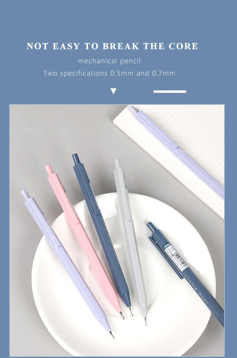JIANWU 6pcs/set Creative cute morandi Simple small fresh gel pen kawaii Quick drying Cap neutral pen journal supplies Stationery
