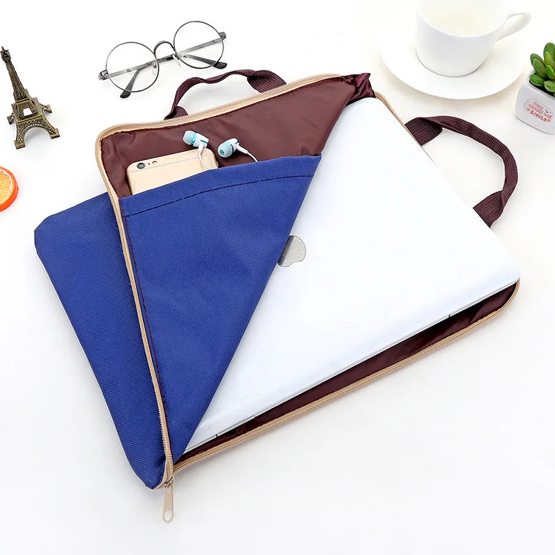 Large Canvas A4 File Folder Document Bag Business Briefcase Paper Storage Organizer Bag Stationery School Office Supplies