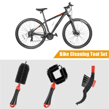 

3PCS/SET Bike Clean Cleaning Kit Machine Brushes Scrubber Outdoor Sports Wash Tool Mountain Cycling Bicycle Chain Cleaner