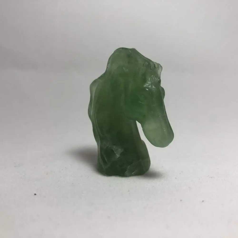 1 шт. натуральный флюорит Резьба Изысканный короткий Рог рейки единорог