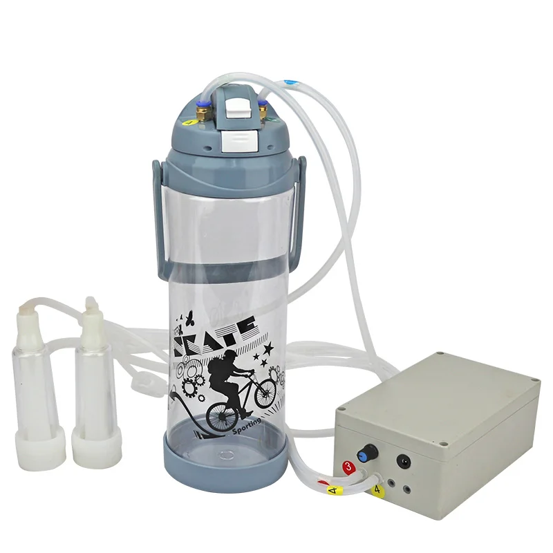

3L Cow Goat Electric Pulse Milking Machine Plastic Double Head Milker Automatic Vacuum Motor Pump Milker Farm Impulse Milker