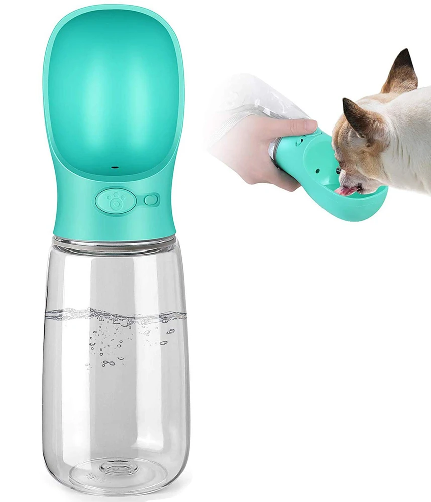 Botella de agua portátil a prueba de fugas para mascotas, alimentador de agua para perros grandes para caminar, botella de agua de viaje para cachorros y gatos, 350/550ml