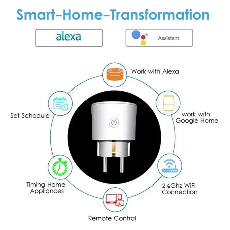 Smart Plug wi-fi-розетка Разъем EU Plug пульт дистанционного сроки настенная розетка USB приложение Управление