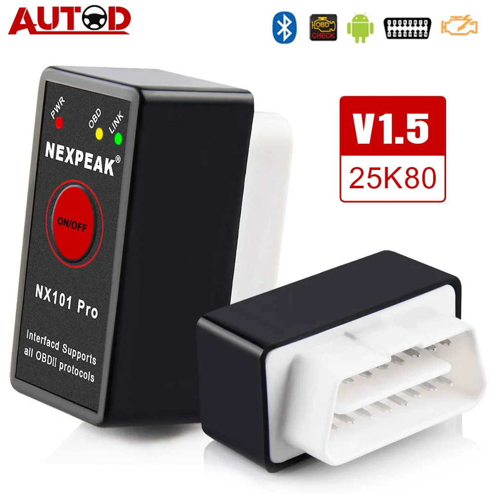 Автомобильный диагностический сканер V1.5 ELM327 OBD2 с Bluetooth pic18f25k80 OBD 2 мини Автосканер