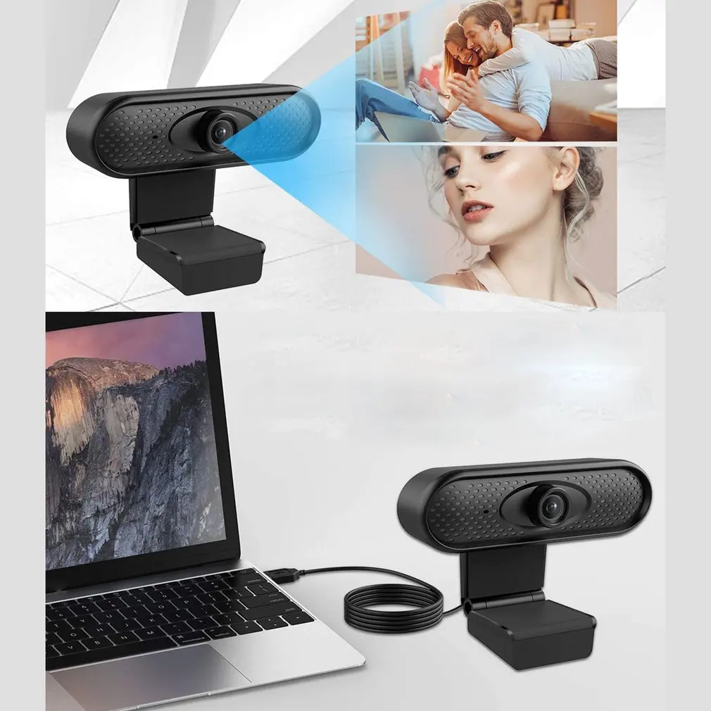 

Hd Laptop Camera With Microphone Free Drive 1080P Live Webcam With Microphone Usb Online Teaching Cam