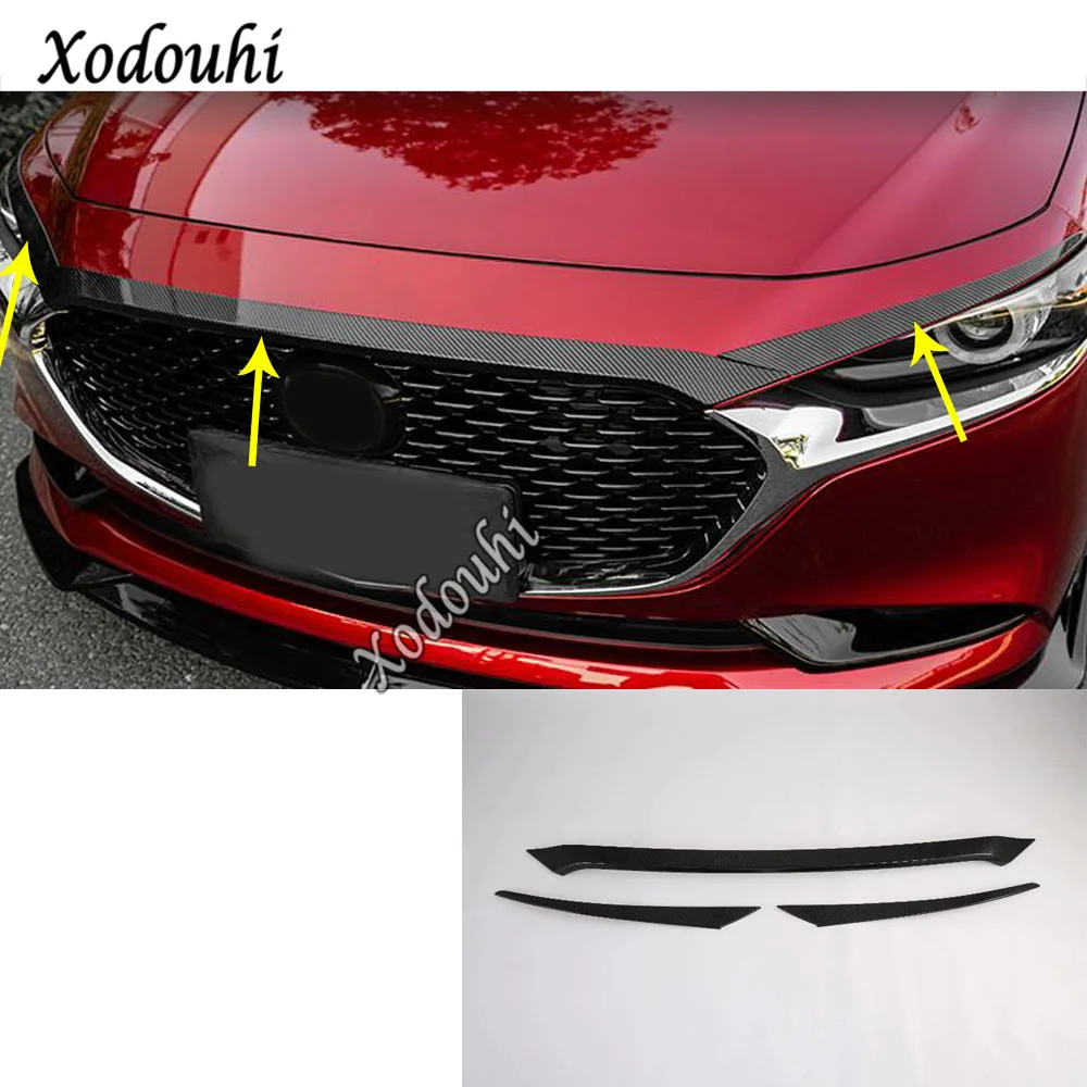Для Mazda 3 Mazda3 Axela M3 2019 2020 автомобильный Гарнир ABS хромированный передний двигатель