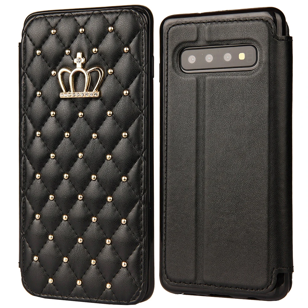 LLZ.COQUE из искусственной кожи флип-чехол для samsung Galaxy S10 S10e S9 S7 S8 Plus Edge Тонкий Ультратонкий защитный чехол-кошелек для телефона