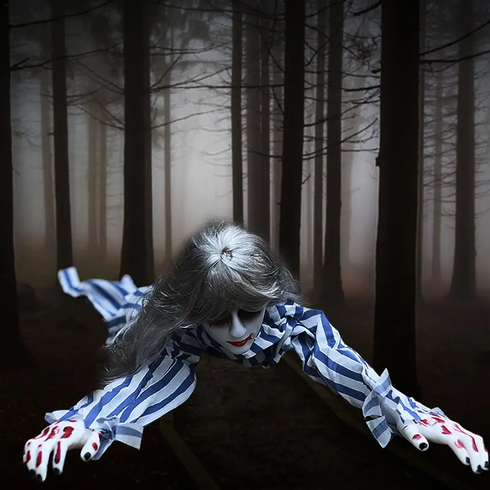 

Halloween Voice-activated Electric Crawling Female Ghost Bar Secret Room Layout Prank Props For Halloween Tricks