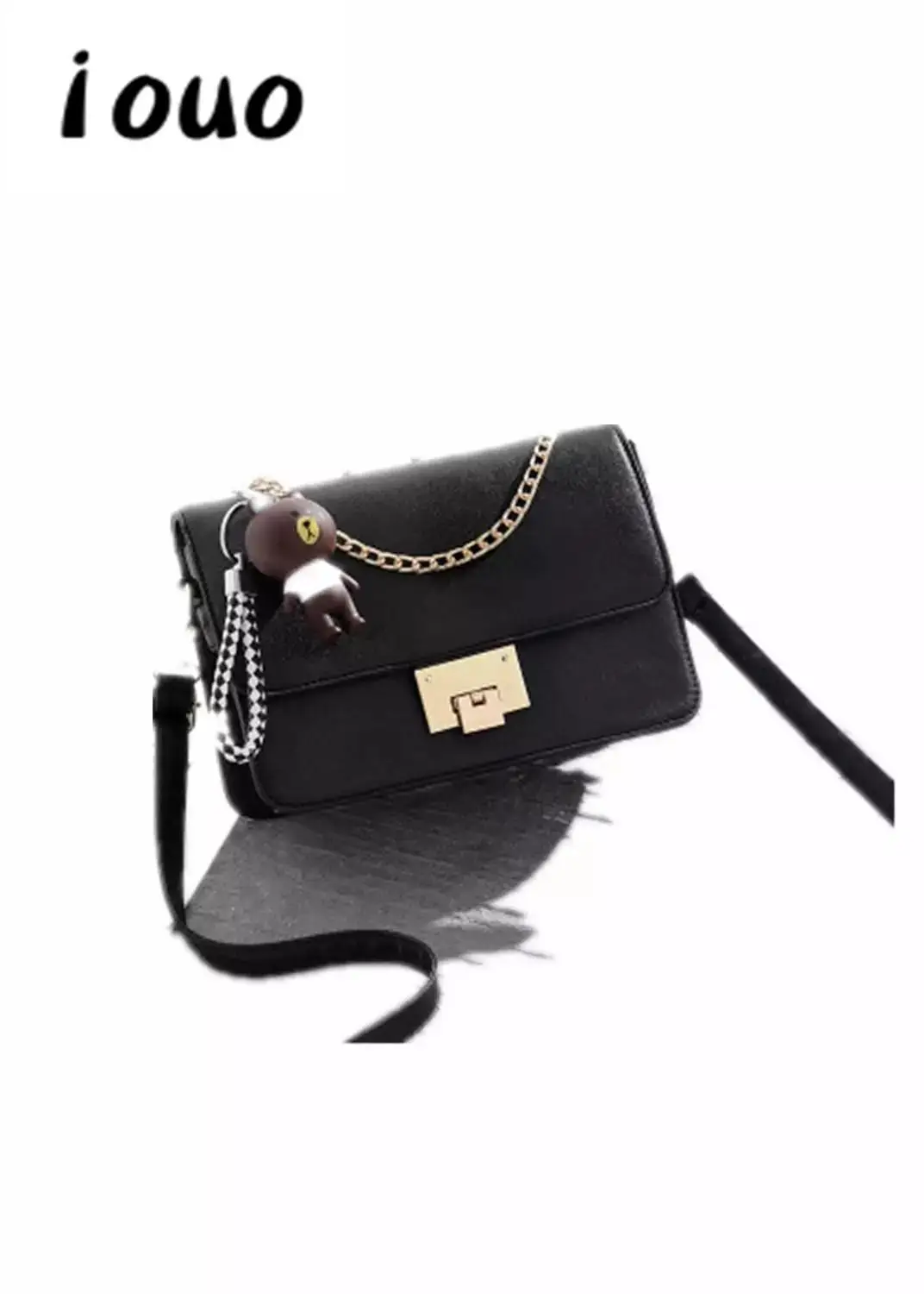 

iouo authentic ladies handbag shoulder bag 2020 new wave Korean version of the wild messenger portable leather small square bag