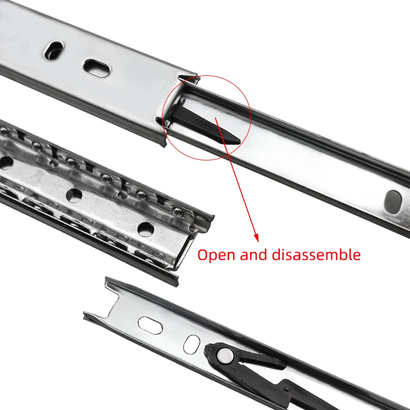 2 шт. выдвижной ящик со стальным шаром, выдвижной ящик, направляющая с двумя секциями, 27 мм, широкая фурнитура для гардероба, фитинги