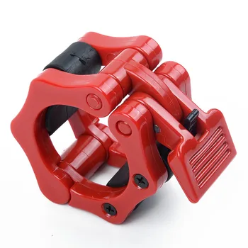 

Weightlifting Bar Quick Locks Barbell Clamp Collars Rubber Fitness Gym Workout
