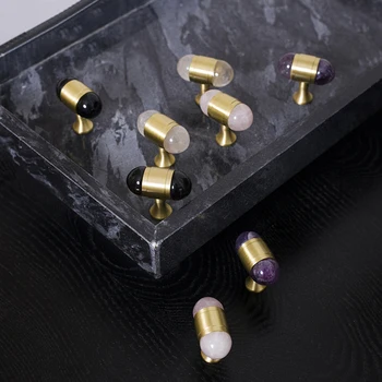 

4 color /Natural crystal + brass Knobs wine cabinet Knob/ Dresser pink Knobs Drawer Pulls Kitchen Furniture Hardware