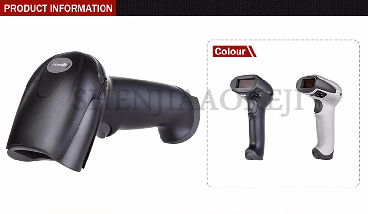 Scanner de Código de Barras Scanner a Laser com Fio Arma de Código de Barras sem Fio Scanner a Laser Vermelha com Fio Scanne 1d Luz 5 de barras sem fio scanner a laser