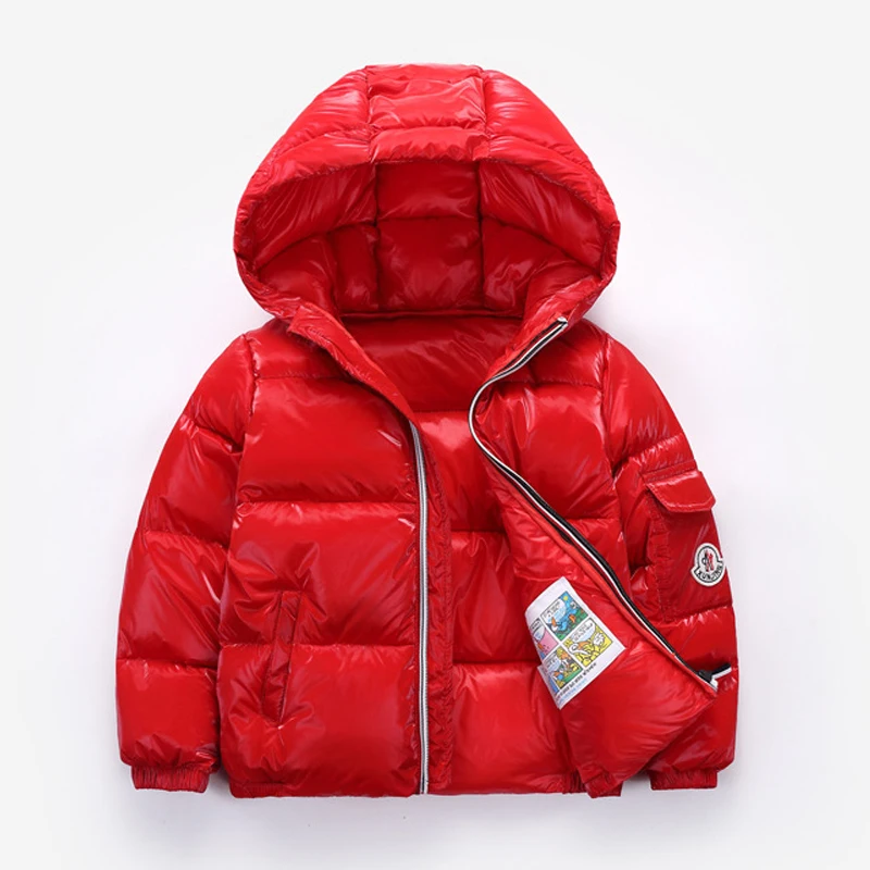 Детское зимнее пальто, парка, пуховик для девочек, розовый, золотой ...