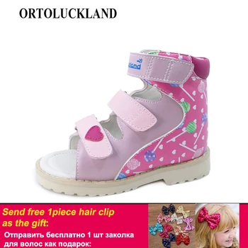 

Ortoluckland Baby Shoes Orthopedic Shoes For Children Girls Dance Pink Open toe Summer Sandals for Kids 2020 Korean Style Shoes