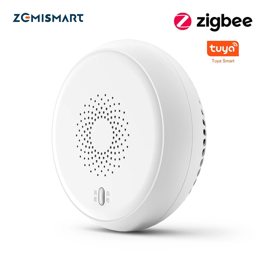 

Датчик дыма Zemismart Zigbee, умная система охранной сигнализации с управлением