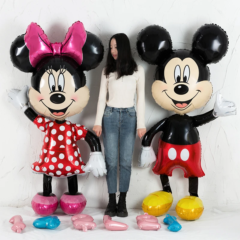 Globo De 112cm Gigante De Mickey Y Minnie Mouse Para Ninos Decoraciones Para Fiesta De Cumpleanos De Dibujos Animados De Papel De Aluminio Globos Y Accesorios Aliexpress