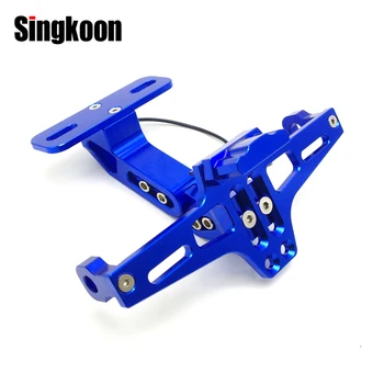 

Universal Motorcycle License Number Plate Frame Holder Bracket LED Light For honda cbr 250 aprilia tuono v4 fz 25 aprilia rsv4