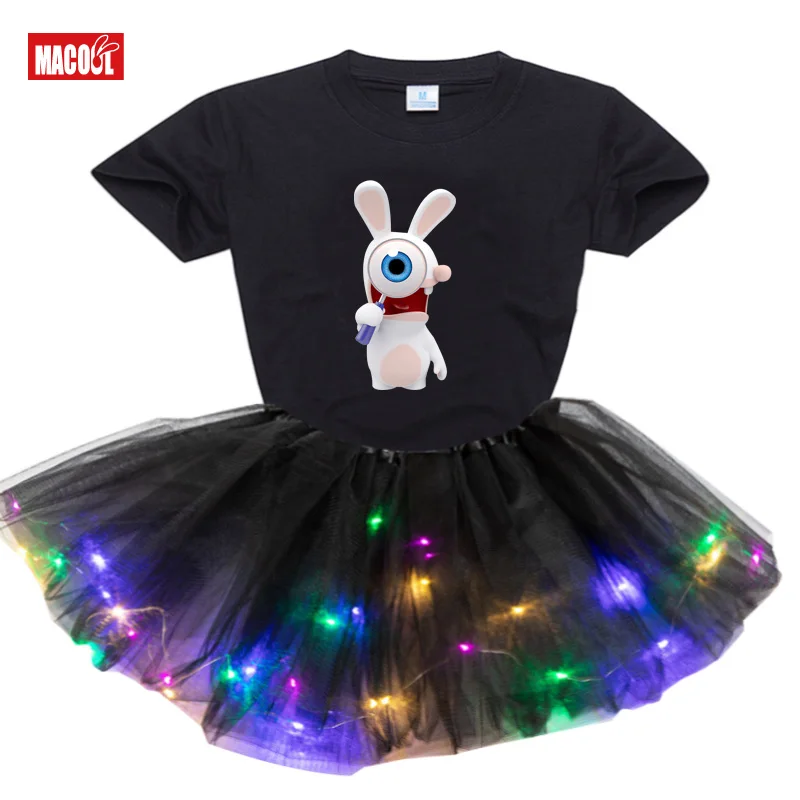 

Tutu Skirt Baby Girl Skirts Princess Mini Pettiskirt Birthday Party Rainbow luminescence Skirt 4 5 6 Years Teenage Girl Costume