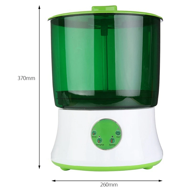 Digital Home Diy Bean Sprouts Maker 2 Layer Automatic Electric Germinator Seed Vegetable Seedling Growth Bucket Bean Sprout Mach