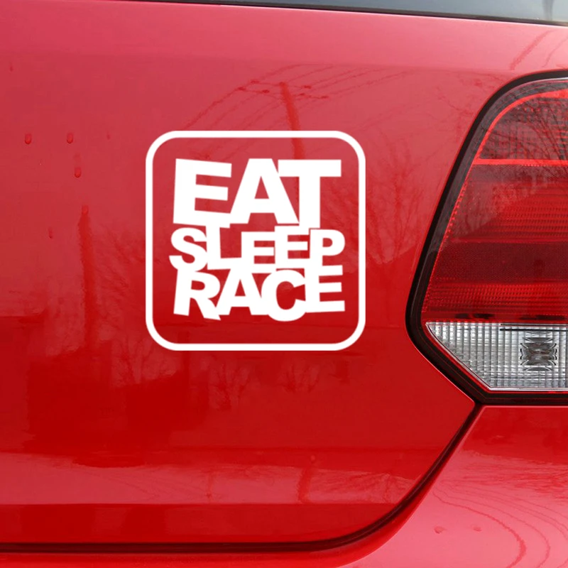 CK3322# наклейки на авто JDM EAT SLEEP RACE водонепроницаемые отражающий машину наклейка