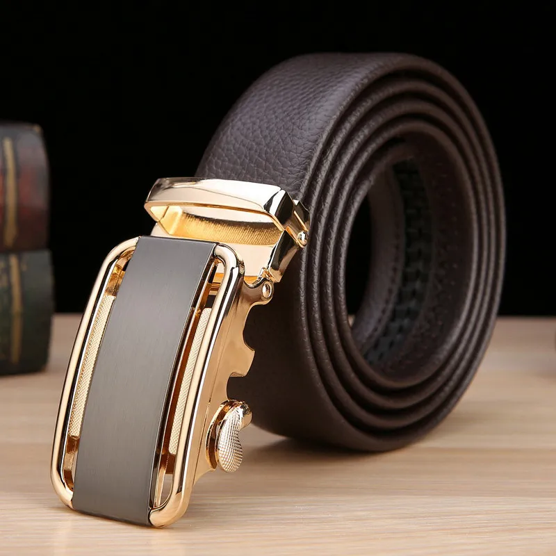 

2020 belt men's belt automatic buckle leather belt business leather pants belt Korean leather belt for men belts