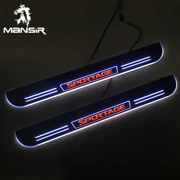 

LED Door Sill Lights For Kia Sportage 2015 2016 2017 2018 Plate Guard Pathway Welcome Car Scuff Led Moving Lamp Pedal Light