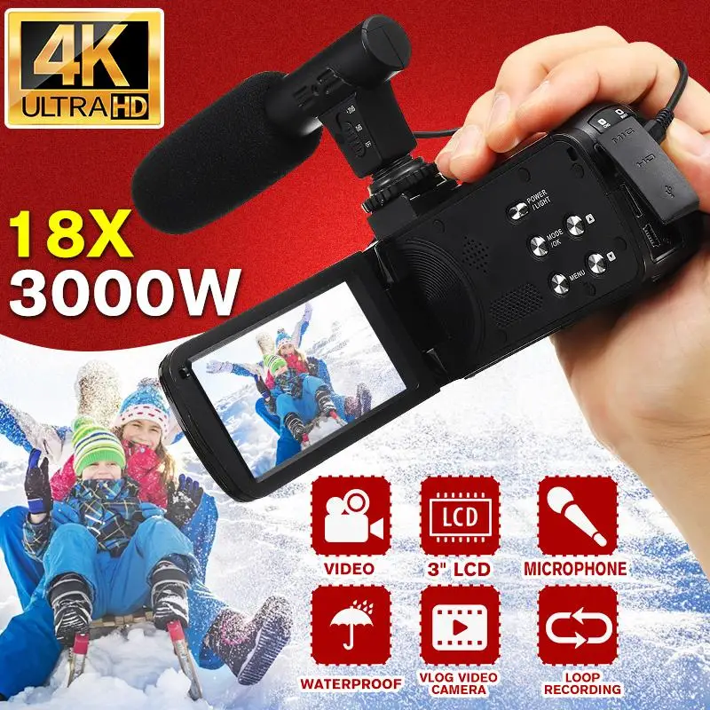 Лидер продаж видеокамера 4K CMOS 3000 Вт Pixel 18X с цифровым зумом ИК ночным видением