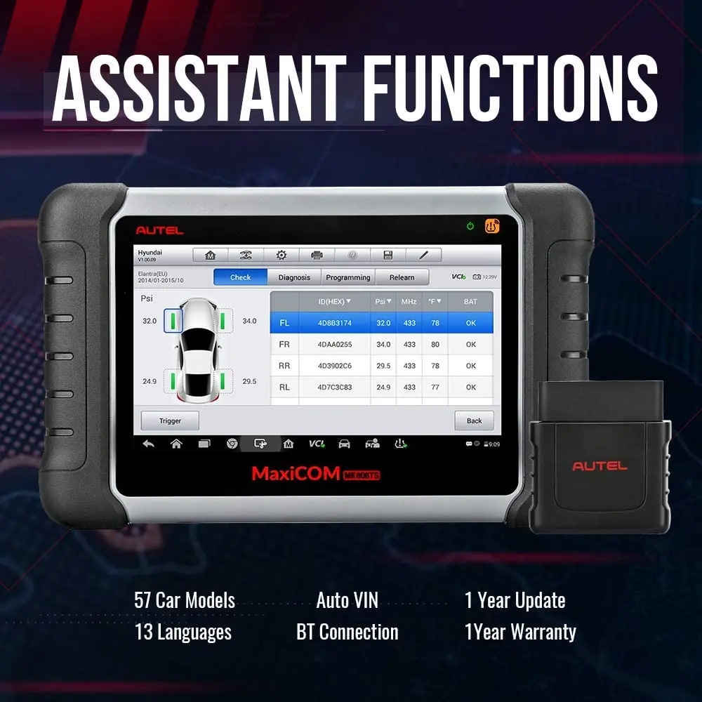 AUTEL MaxiCOM MK808TS TPMS автомобильный диагностический инструмент программирующий для
