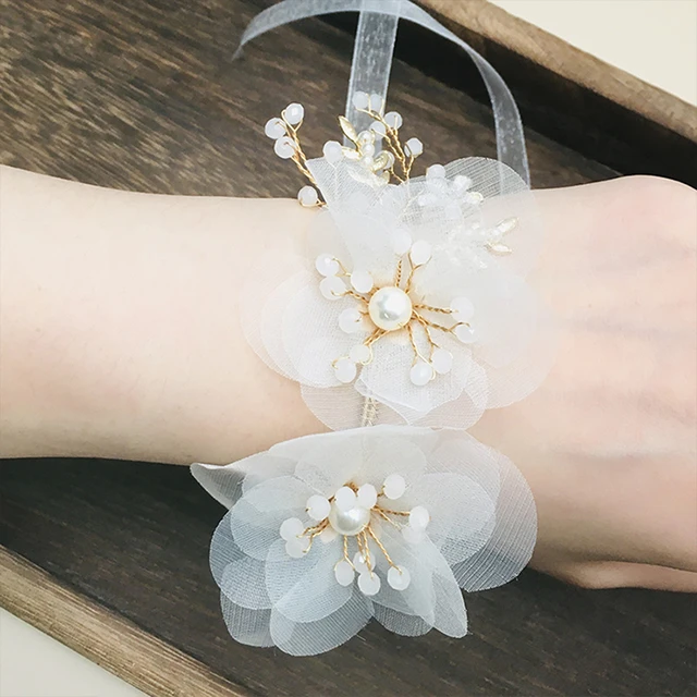 Corsage Wristlet Bride Wristband Flowers For Wedding Soft Wrist Corsage For  Bridal Bridesmaid Portable Hand Flower Decor Party - AliExpress